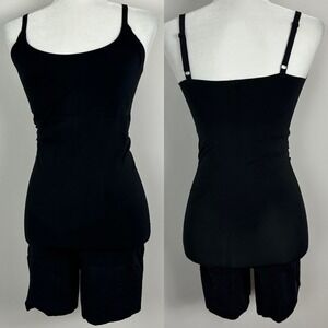 Spanx Black Romper Slip Suit Womens Size XL Shorts Layering Minimal Stretch Hide